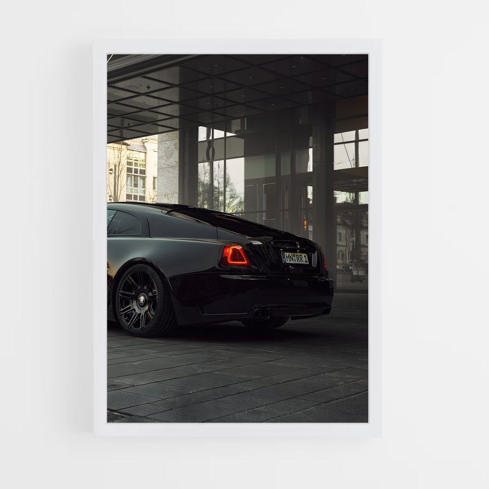 Poster Wraith noir badge élégant – affiche Rolls-Royce (vue 3)